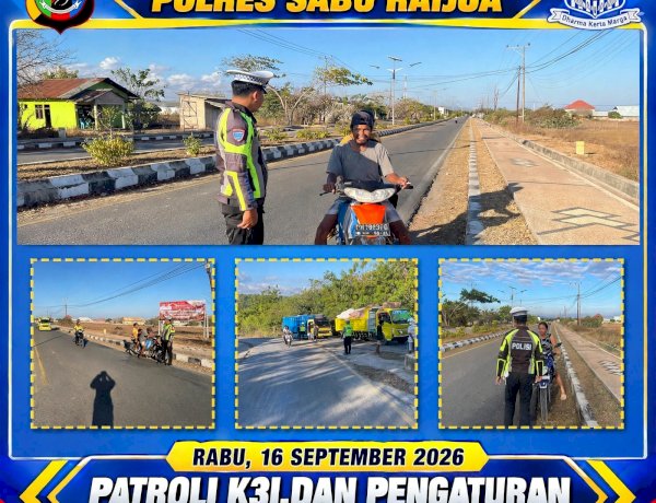 Sat Lantas Polres Sabu Raijua Gelar Patroli K3i, Himbauan dan Pengaturan Lalu Lintas