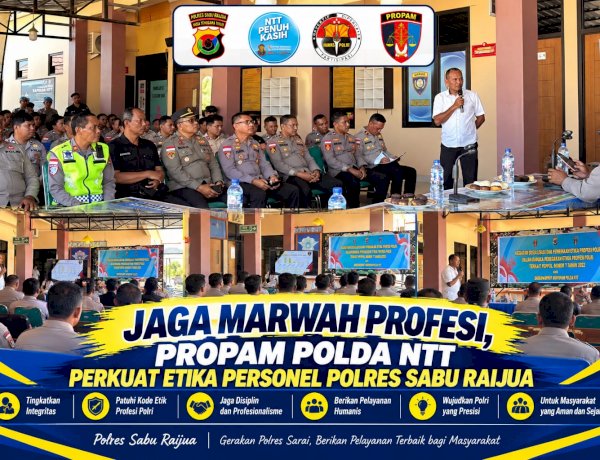 Jaga Kehormatan Profesi, Propam Polda NTT Bekali Personel Polres Sabu Raijua tentang Etika Polri