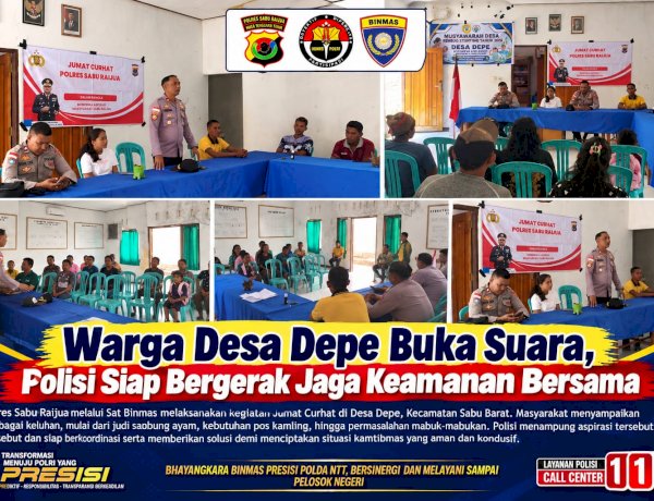 Warga Desa Depe Buka Suara, Polisi Siap Bergerak Jaga Keamanan Bersama
