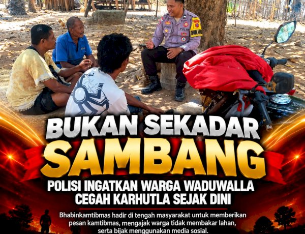 Waspada Cuaca dan Karhutla, Bhabinkamtibmas Sabu Timur Sambangi Warga Sampaikan Pesan Kamtibmas
