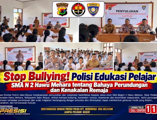Stop Bullying! Polisi Edukasi Pelajar SMA N 2 Hawu Mehara tentang Bahaya Perundungan dan Kenakalan Remaja