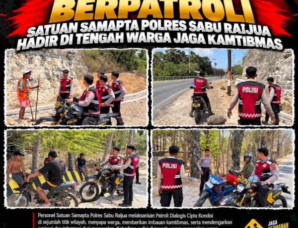 Tak Sekadar Berpatroli, Polisi Sabu Raijua Hadir di Tengah Warga Jaga Kamtibmas