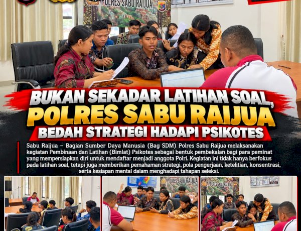 Bukan Sekadar Latihan Soal, Polres Sabu Raijua Bedah Strategi Hadapi Psikotes