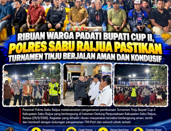 Ribuan Warga Padati Bupati Cup II, Polres Sabu Raijua Pastikan Turnamen Tinju Berjalan Aman dan Kondusif