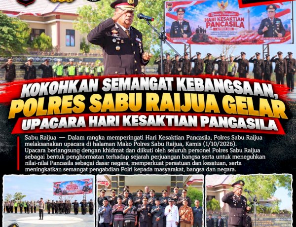 Kokohkan Semangat Kebangsaan, Polres Sabu Raijua Gelar Upacara Hari Kesaktian Pancasila