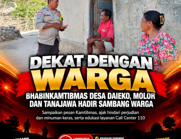 Sambangi Warga, Bhabinkamtibmas Hawu Mehara Ajak Jaga Kamtibmas dan Hindari Penyakit Masyarakat