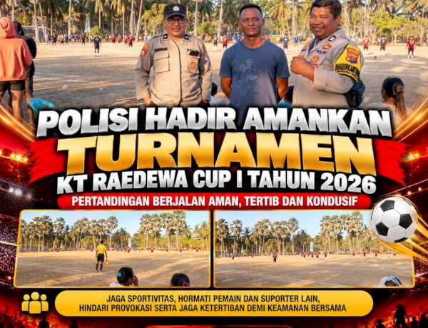 Polri Hadir di Tengah Masyarakat, Turnamen KT Raedewa Cup I 2026 Berlangsung Aman dan Kondusif