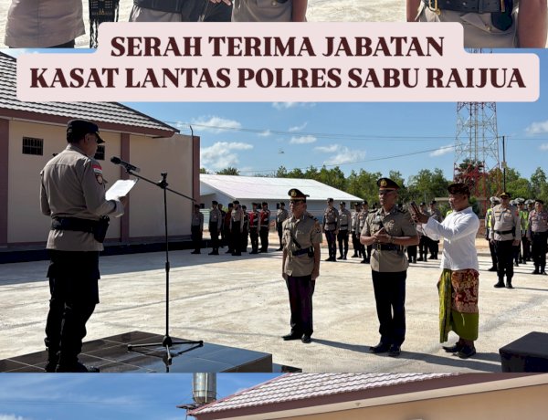 Serah Terima Jabatan Kasat Lantas, Polres Sabu Raijua Perkuat Pelayanan dan Keselamatan Berlalu Lintas