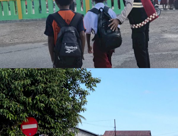 Cegah Kecelakaan di Jam Sibuk, Sat Samapta Polres Sabu Raijua Perkuat Pengaturan Lalu Lintas di Seba