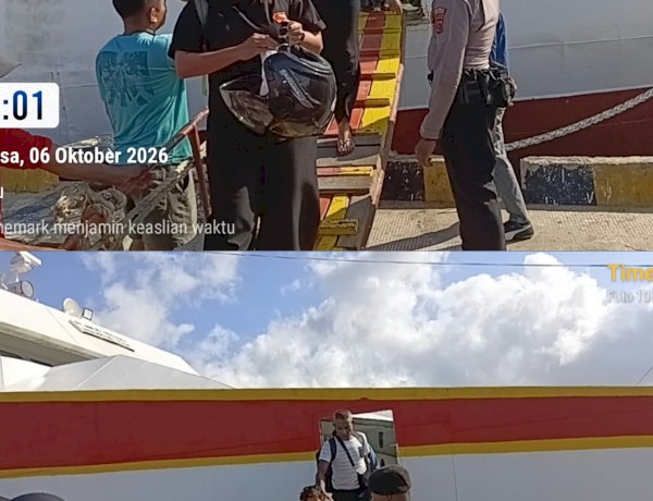 Pastikan Arus Penumpang Aman, KP3 Laut Seba Kawal Kedatangan Kapal Cantika Lestari 9E