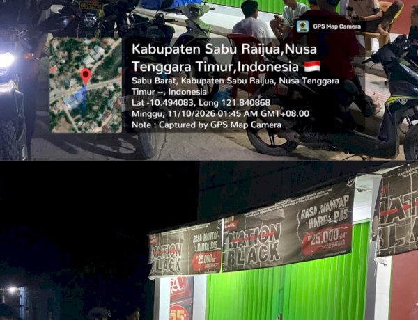 Cegah Gangguan Kamtibmas di Malam Hari, Patroli Presisi Polres Sabu Raijua Sambangi Warga hingga Dini Hari