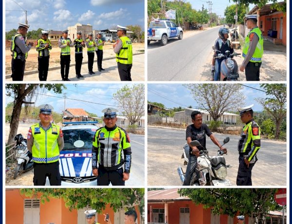 Cegah Pelanggaran dan Kemacetan, Satlantas Polres Sabu Raijua Gelar Patroli dan Imbau Pengguna Jalan
