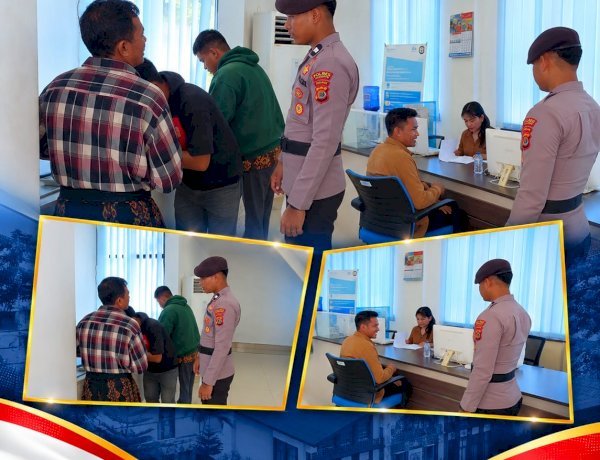 Pastikan Pelayanan Perbankan Aman, Sat Samapta Polres Sabu Raijua Laksanakan Pengamanan di Bank NTT