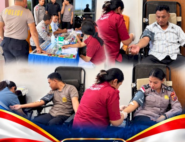 Wujudkan Kepedulian dan Selamatkan Sesama, Polres Sabu Raijua Gelar Bakti Sosial Donor Darah