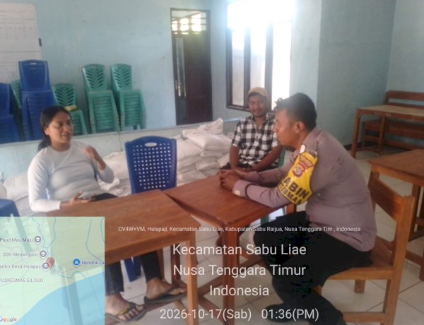 Cegah Kebakaran Sejak Dini, Bhabinkamtibmas Polres Sabu Raijua Ajak Warga Hallapadji Lindungi Lingkungan