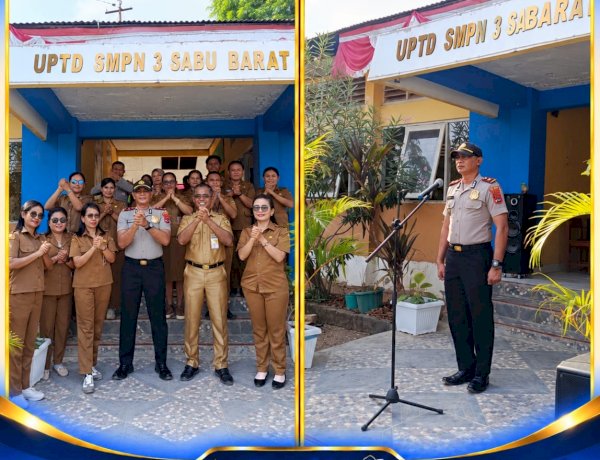 Polri Peduli Pendidikan, Polisi Masuk Sekolah di SMPN 3 Sabu Barat