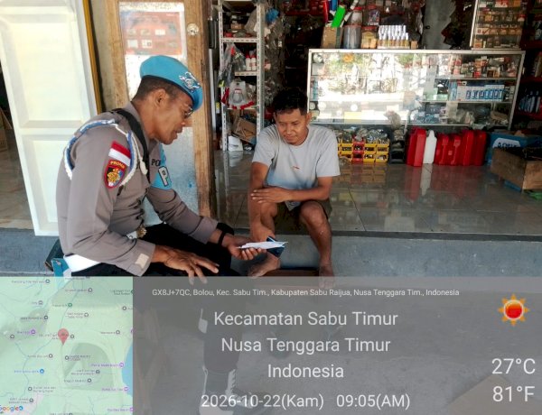 Dukung Program 100 Hari Kapolri, Polres Sabu Raijua Sosialisasikan Kanal Pengaduan Propam dan QR Code