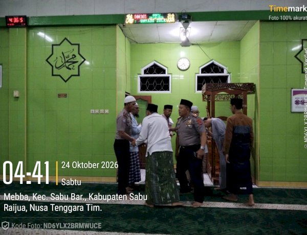 Perkuat Sinergi Polri dan Masyarakat, Kapolres Sabu Raijua Gelar Subuh Keliling