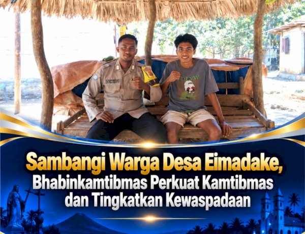 Sambangi Warga Desa Eimadake, Bhabinkamtibmas Perkuat Kamtibmas dan Tingkatkan Kewaspadaan