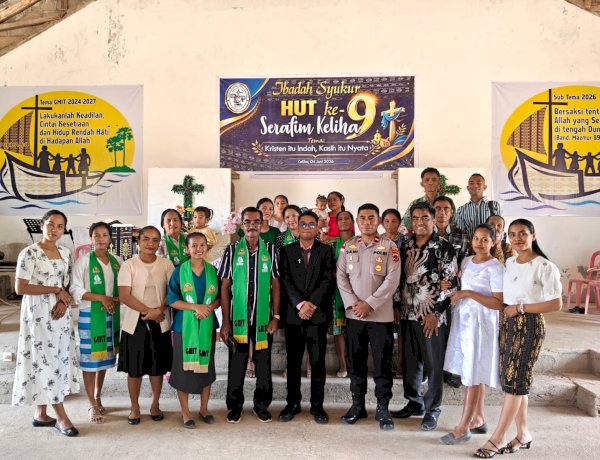 Minggu Kasih Jadi Wujud Kedekatan Polri dengan Jemaat Gereja Serafim Keliha