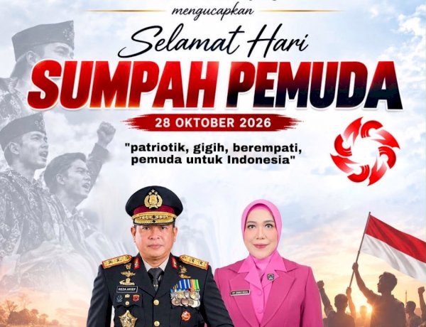 Kepala Kepolisian Daerah Nusa Tenggara Timur, Irjen Pol. Reza Arief Dewanto, S.I.K., beserta staf dan Bhayangkari mengucapkan Selamat Hari Sumpah Pemuda ke-98.