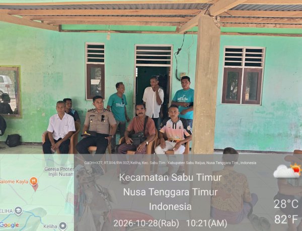 Dengar Aspirasi Warga, Polsek Sabu Timur Hadir Lebih Dekat untuk Jaga Keamanan Desa Keliha