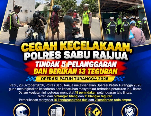 Polres Sabu Raijua Gelar Operasi Patuh Turangga 2026, 18 Pelanggaran Ditindak
