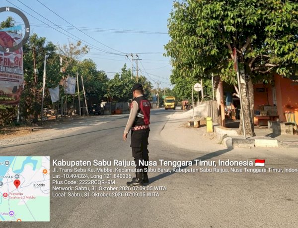 Polisi Hadir di Pagi Hari, Sat Samapta Polres Sabu Raijua Tegur Pengendara Tak Tertib Berlalu Lintas