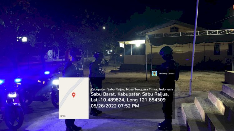 Sat Samapta Polres Sabu Raijua Rutin melakukan Patroli Malam