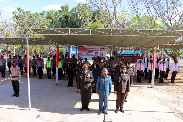 Polres Sabu Raijua Gelar Upacara HUT Bhayangkara ke-76 secara virtual