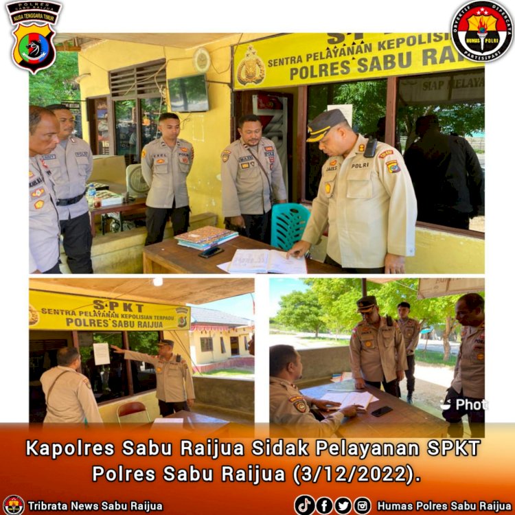 Kapolres Sabu Raijua Sidak Pelayanan SPKT Polres Sabu Raijua