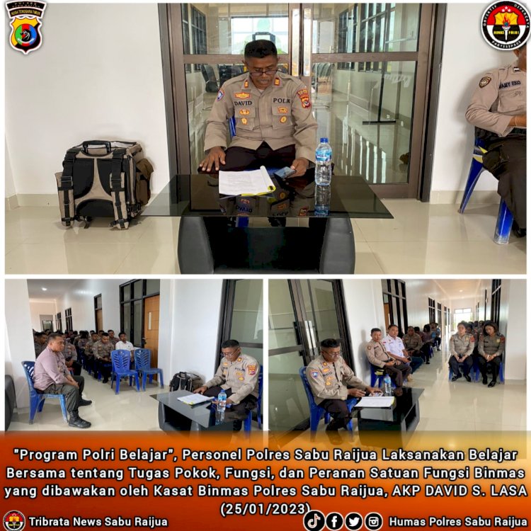 Program Polri Belajar, Polres Sabu Raijua laksanakan belajar bersama F.T. Binmas