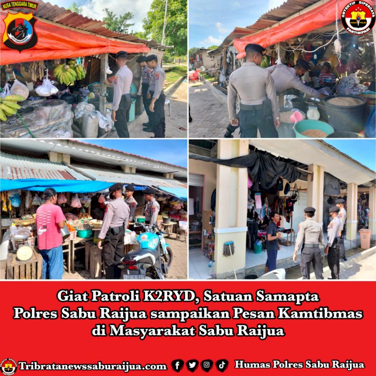 Kegiatan Patroli Anggota Samapta Polres Sabu Raijua