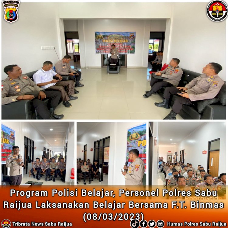 Program Polri Belajar, Polres Sabu Raijua laksanakan belajar bersama F.T. Binmas