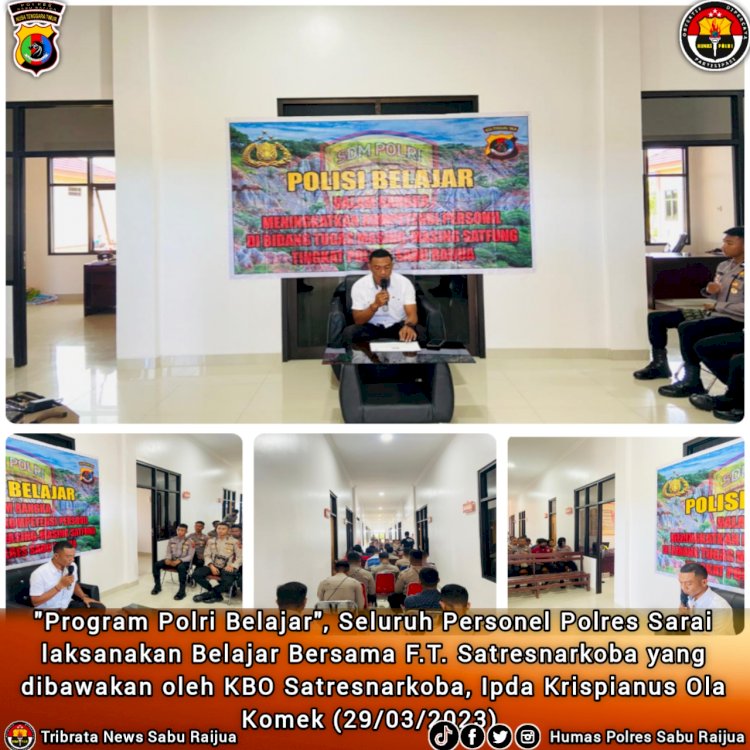 Program Polri Belajar, Polres Sabu Raijua laksanakan belajar bersama F.T. Narkoba