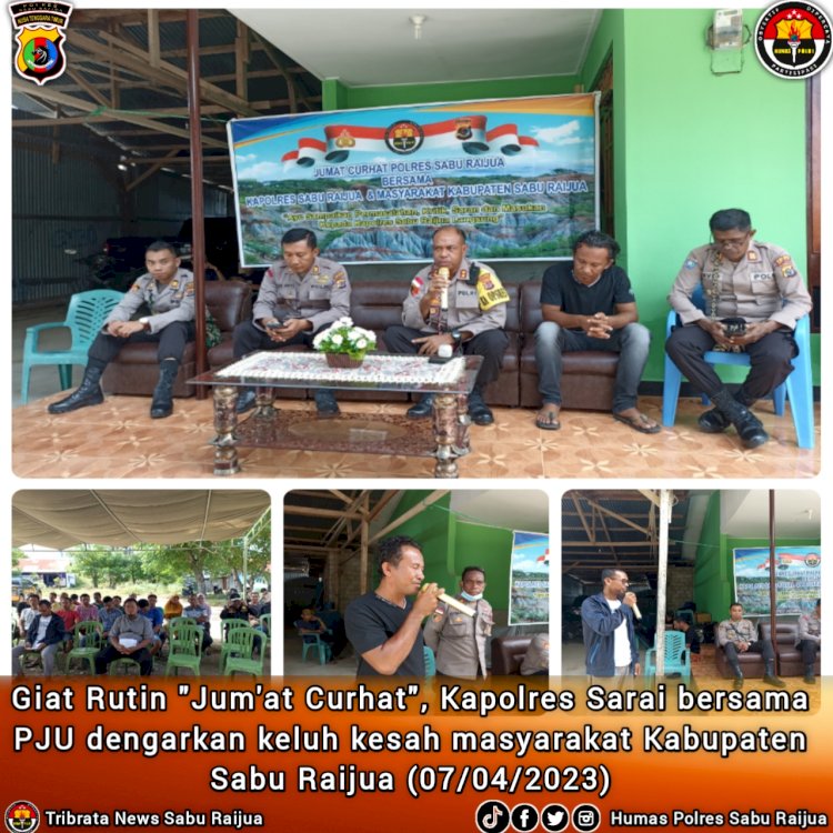 Giat Rutin Jumat Curhat, Kapolres Sarai bersama PJU dengarkan keluh kesah masyarakat Sabu Raijua