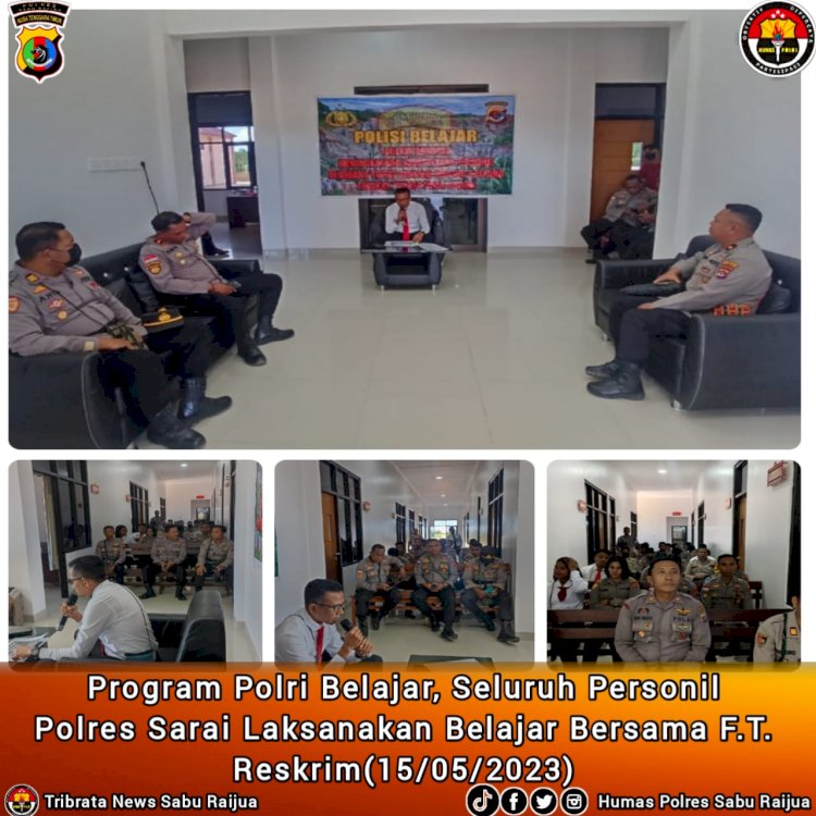 Program Polri Belajar, Polres Sabu Raijua laksanakan belajar bersama F.T. Reskrim