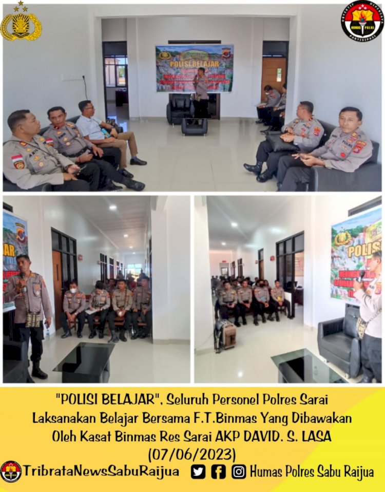 Program Polri Belajar, Polres Sarai laksanakan belajar bersama F.T. Binmas