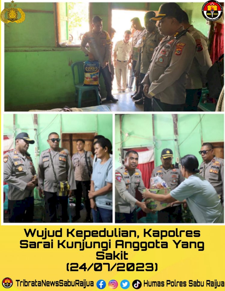 Wujud Kepedulian, Kapolres Sarai Kunjungi Anggota Yang Sakit