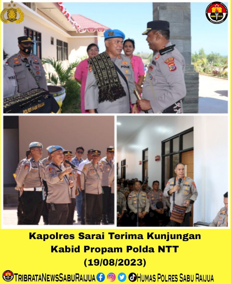 Kapolres Sarai Terima Kunjungan Kabid Propam Polda NTT