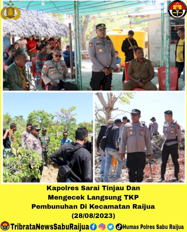 kapolres Sarai Tinjau dan Cek Langsung TKP Pembunuhan di kecamatan Raijua