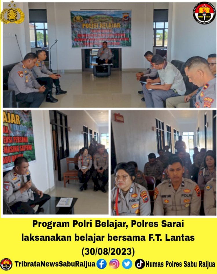 Program Polri Belajar, Polres Sarai laksanakan belajar bersama F.T. Lantas