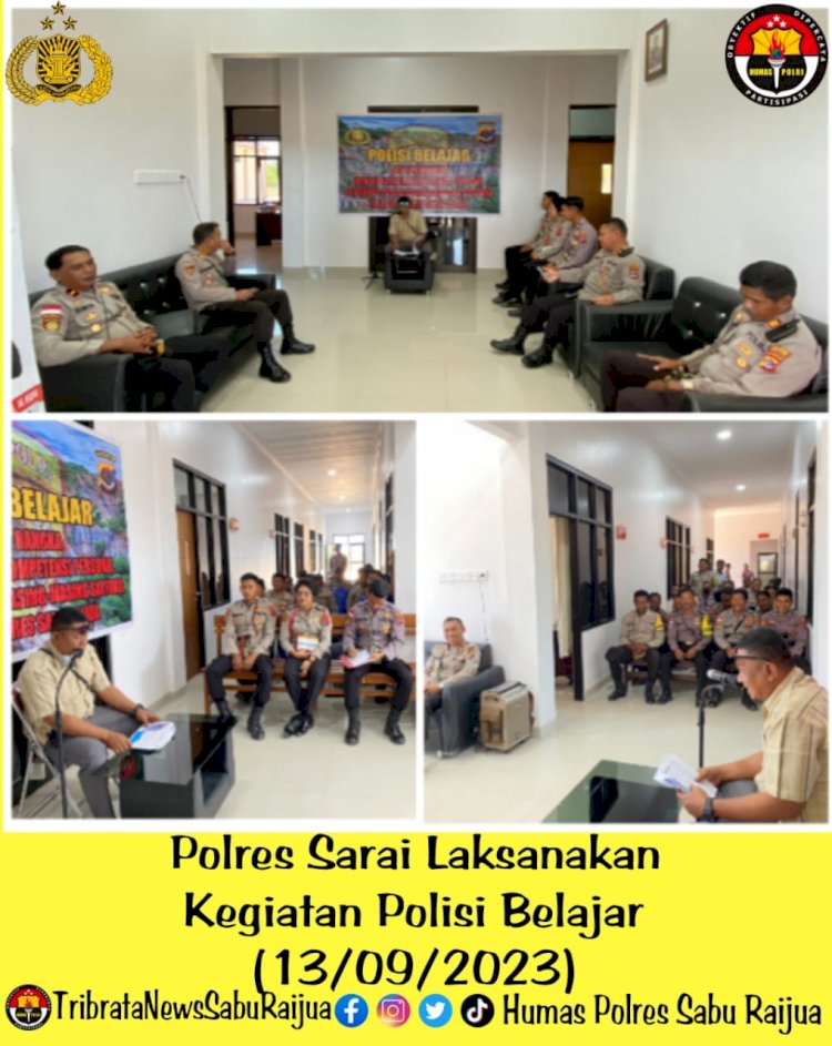 Program Polri Belajar, Polres Sarai laksanakan belajar bersama F.T. Narkoba