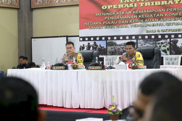 Kakorlantas Polri Bersama Kapolda Bali Laksanakan Tactical Floor Game (TFG) dalam KTT Archipelagic and Island State Forum