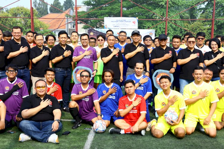 Perkuat Sinergisitas, Polri dan Jurnalis Gelar Seven Soccer