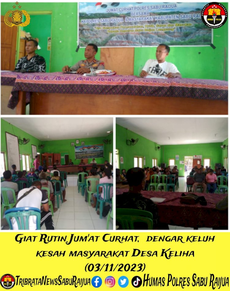 Giat Rutin Jum'at Curhat, dengar keluh kesah masyarakat Desa Keliha