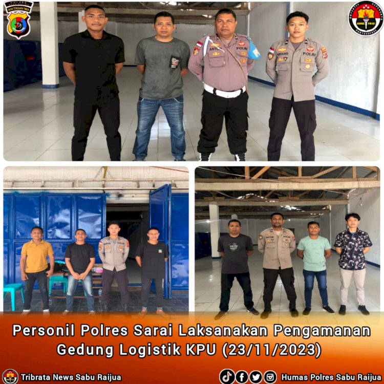 Sukseskan Pemilu 2024, Polres Sarai laksanakan Pengamanan di Logistik KPU