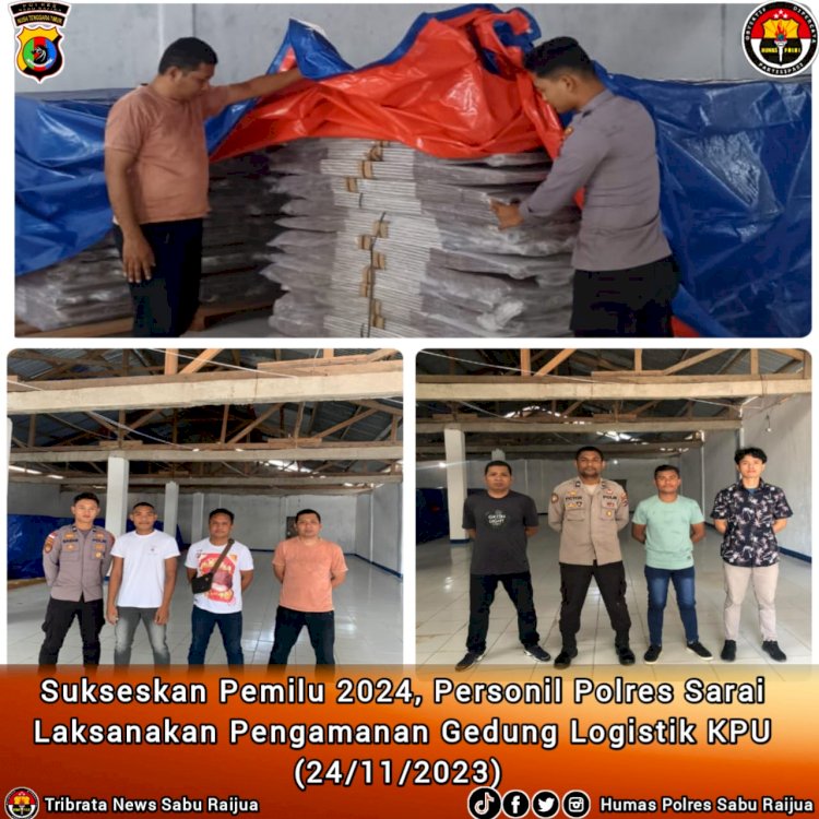 Polres Sarai Laksanakan Pengamanan di Logistik KPU