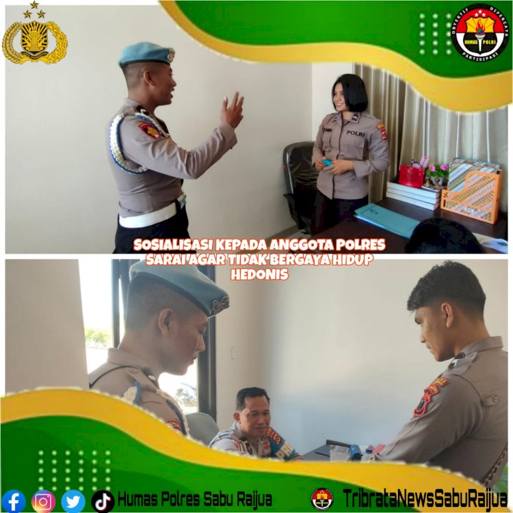 Sosialisasi kepada Anggota Polres Sarai Agar Tidak Bergaya Hidup Hedonis