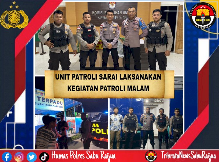 Unit Patroli Polres Sarai Laksanakan Kegiatan Patroli Malam 